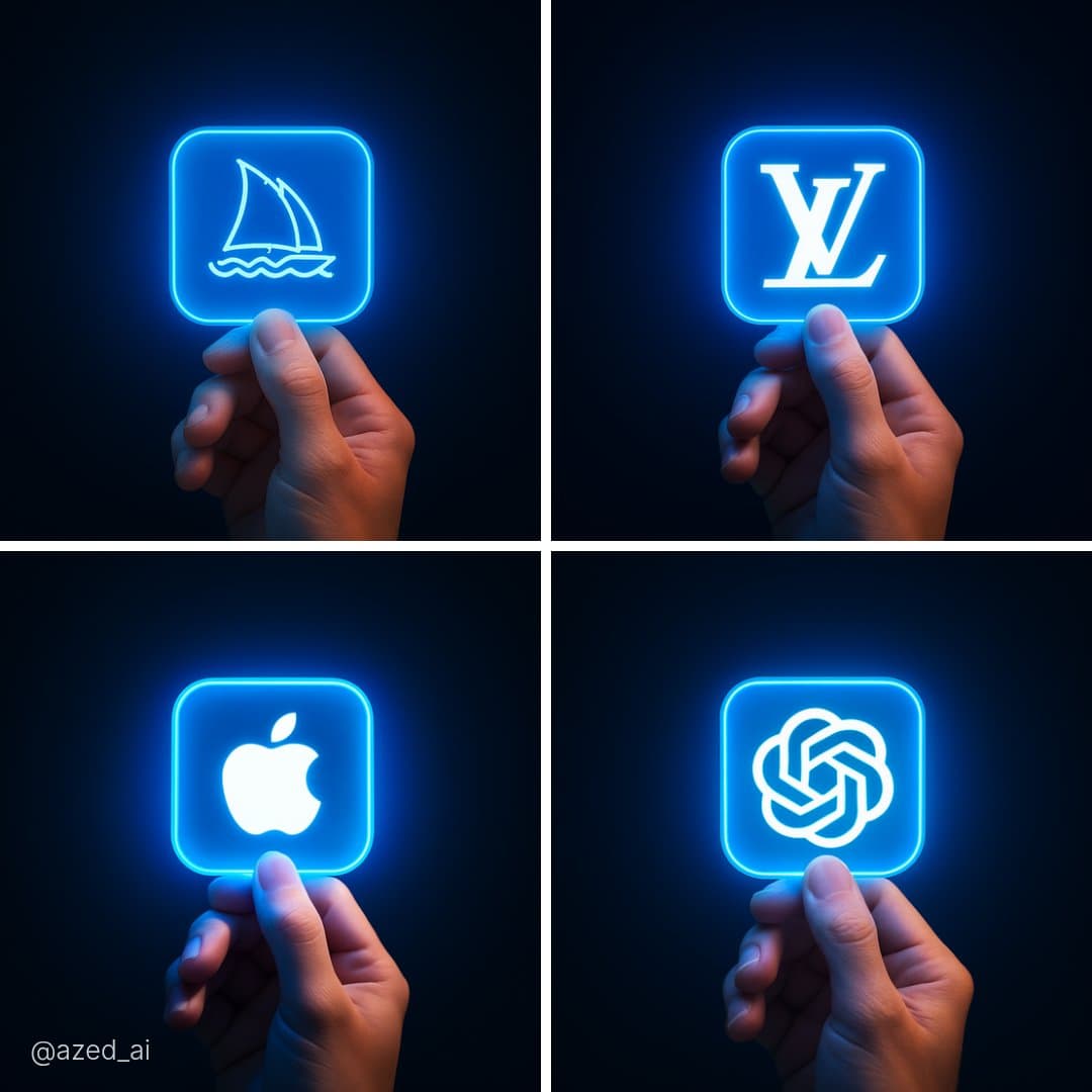 Glowing icon (futuristic, logo)