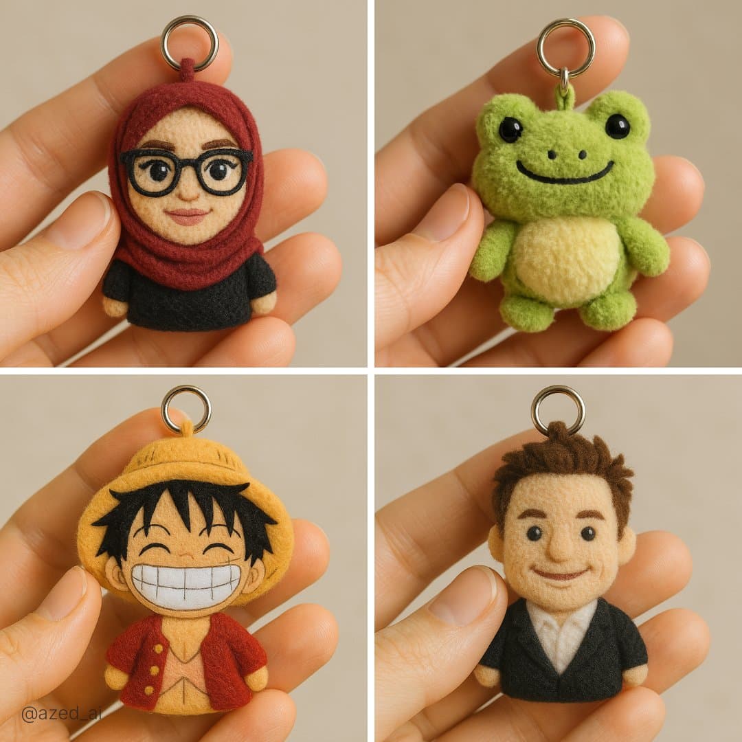Custom plush keychain (cartoon, character)