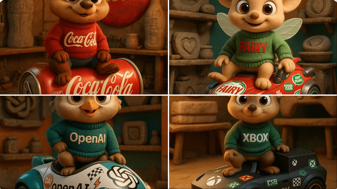 Brand 3D Cartoon Animal Characters (animal, branding)