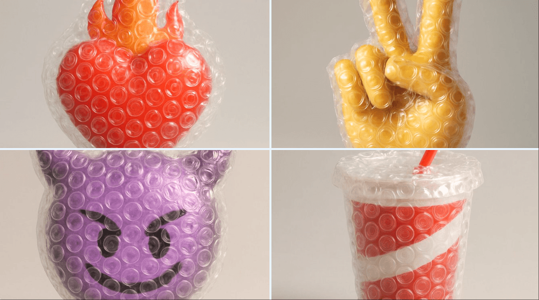 Cover the emoji with bubble wrap (emoji)