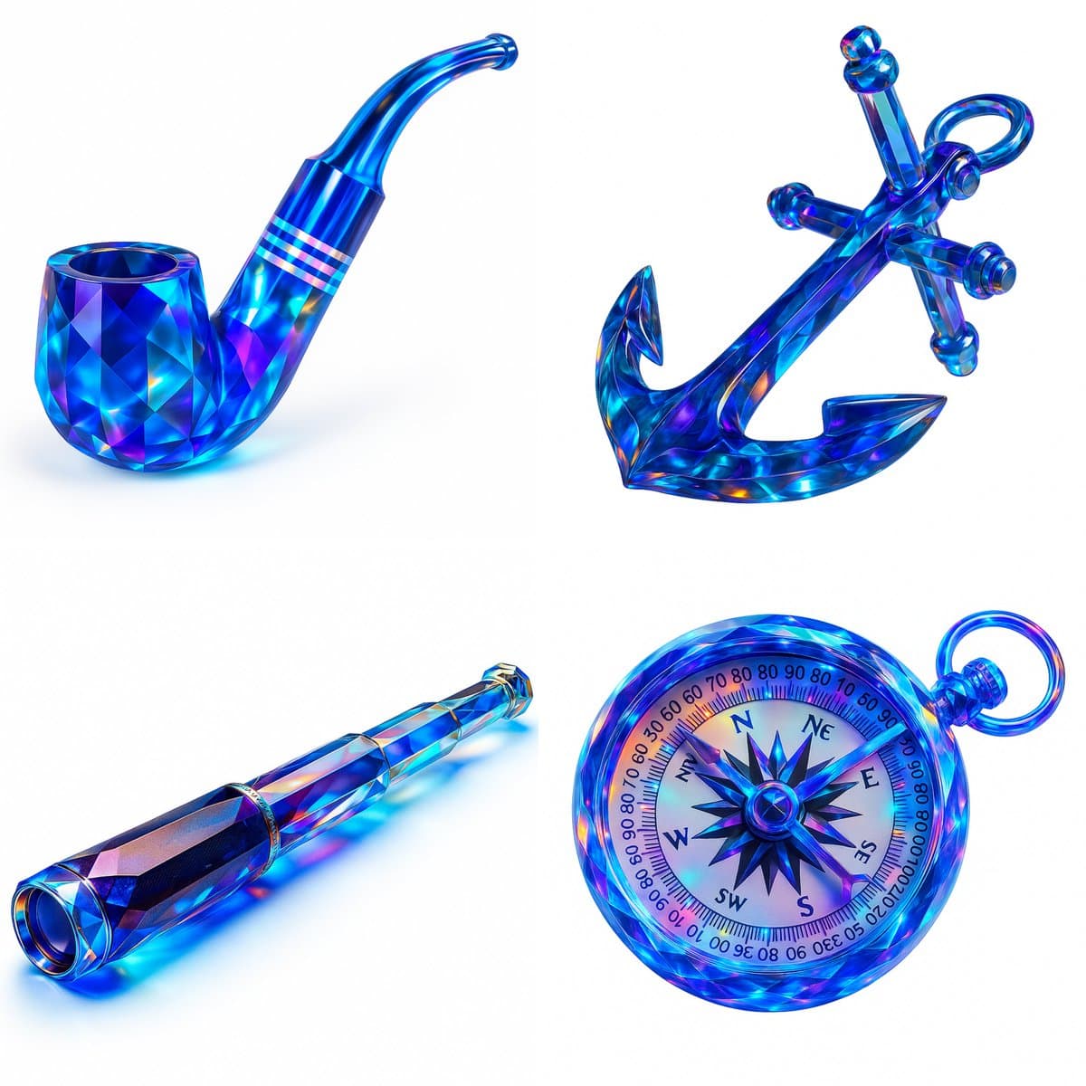 Prismatic Crystal (minimalist, nature)