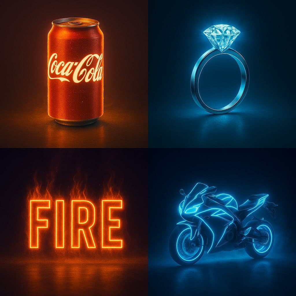 Neon effect poster (branding, neon)