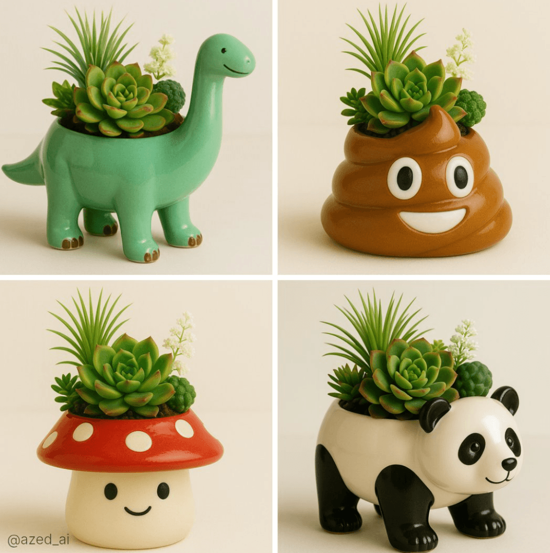 Emoji turns into a flower pot (animal, emoji)