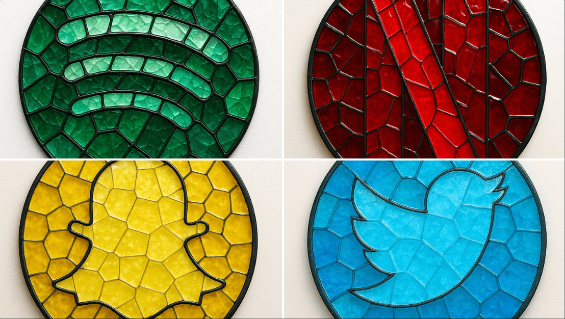 Mosaic Stained Glass Badge (branding, logo)