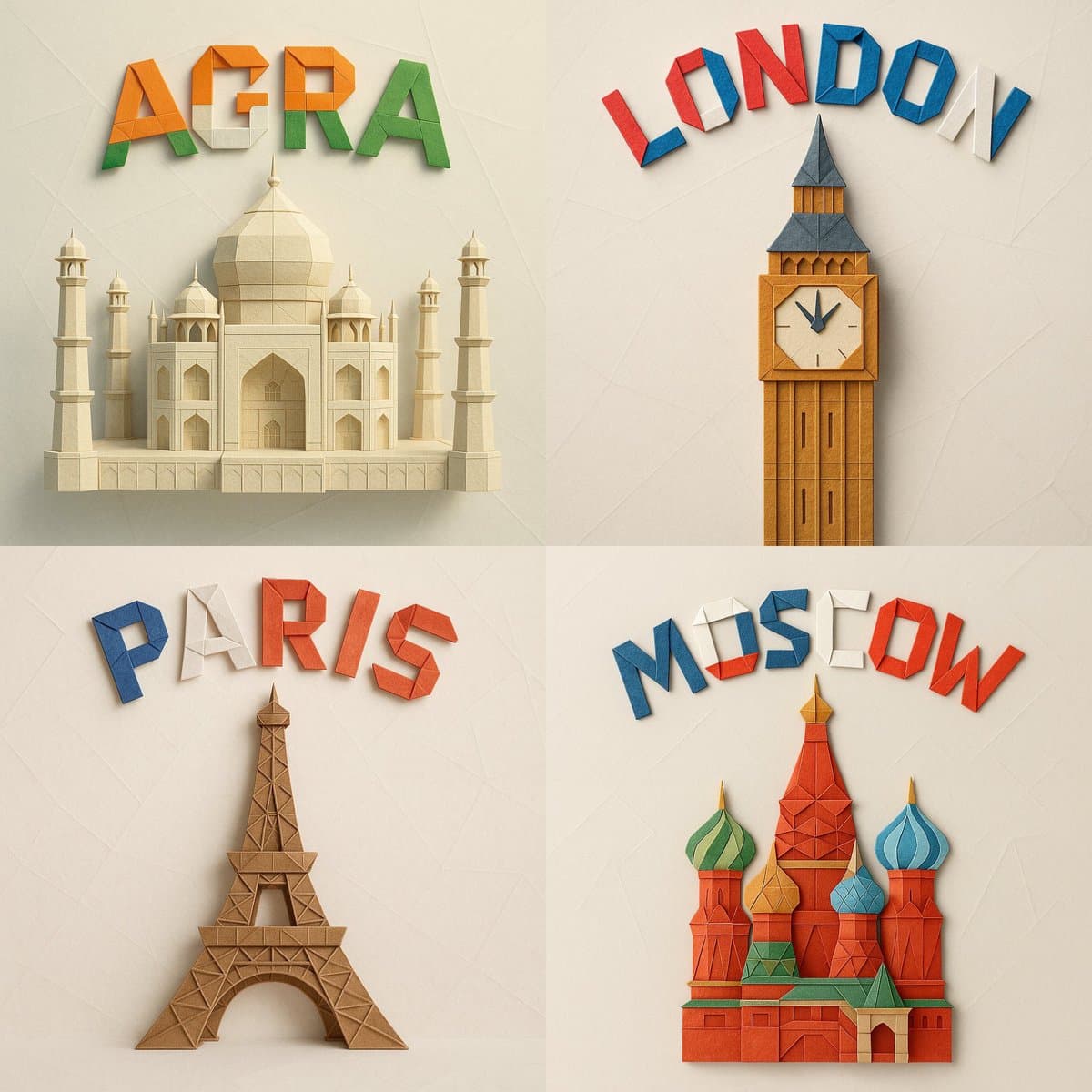 Exquisite Paper Art Origami Models (3d, minimalist)