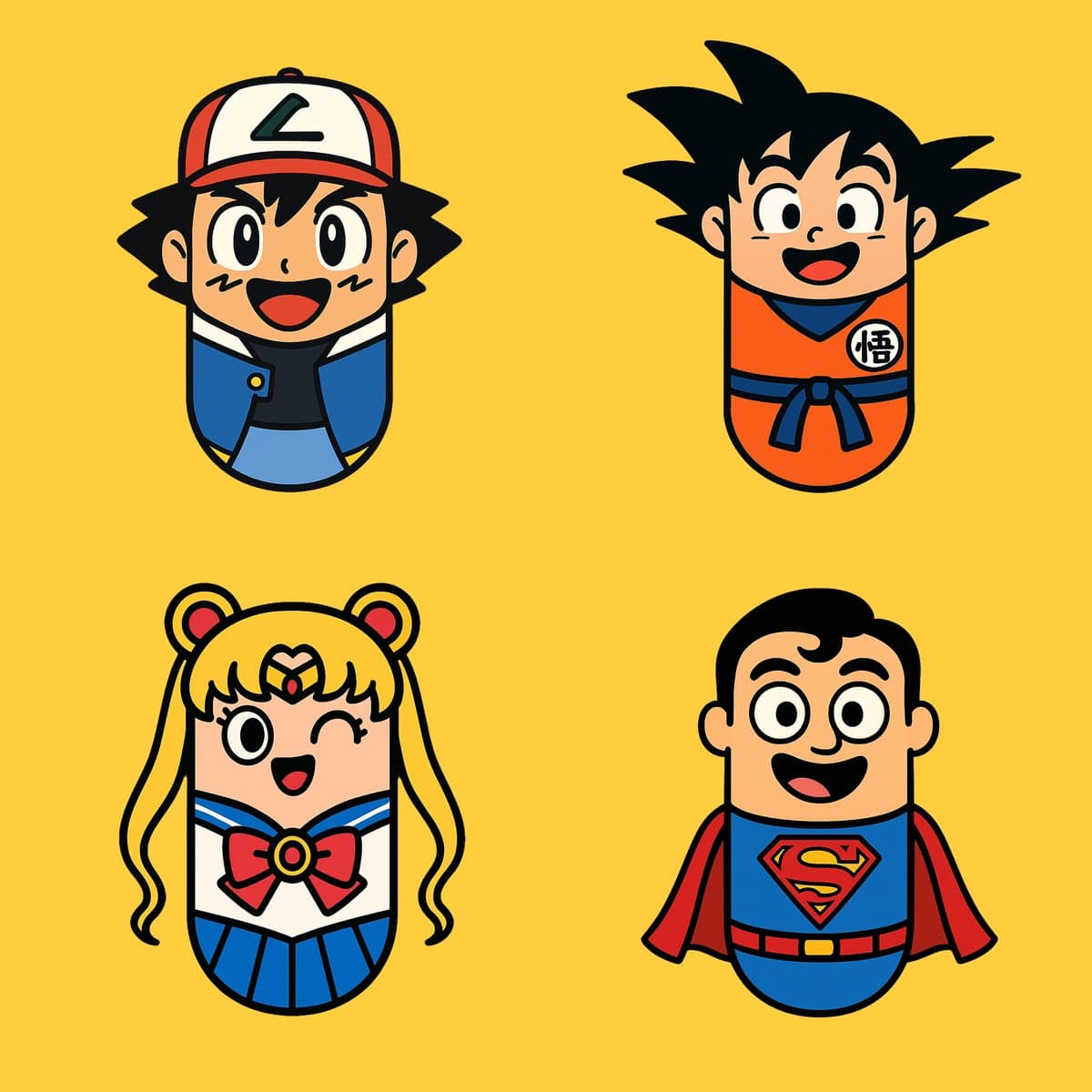 Cartoon illustration of a pill character (cartoon, character)