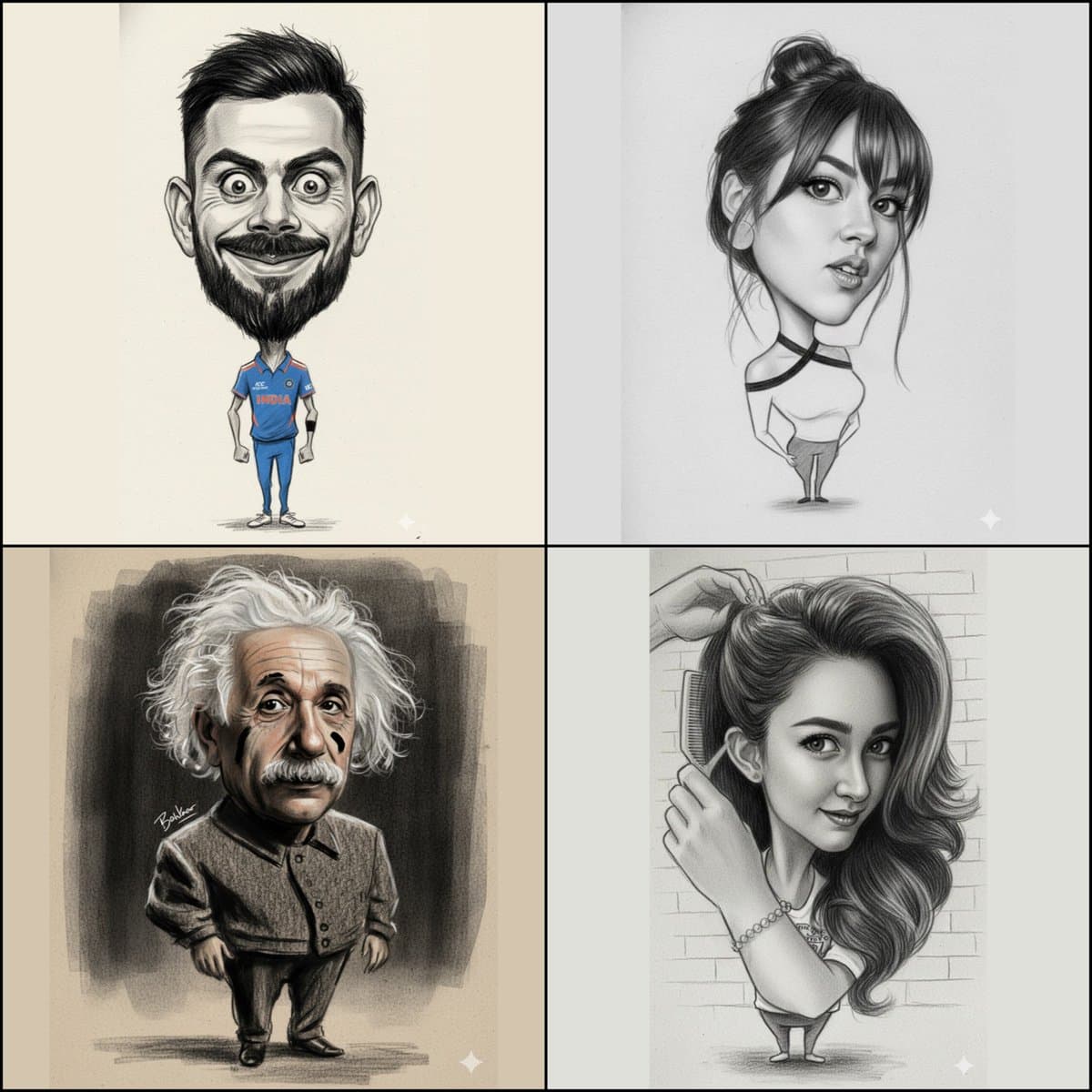 Big-head cartoon in pencil style (paper-craft, vehicle)