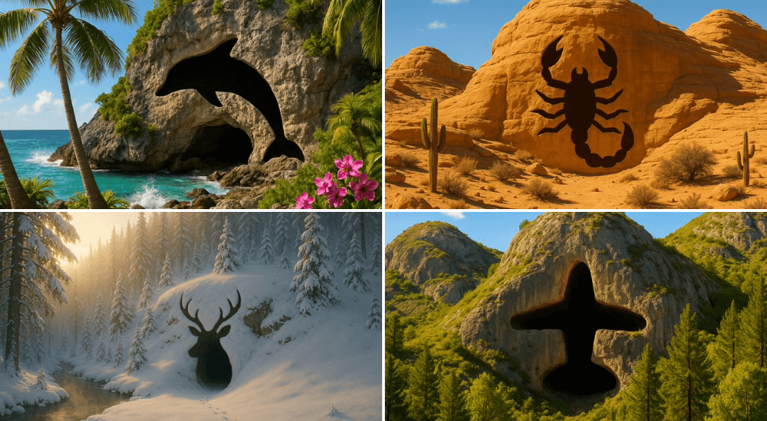 Landscape cave entrance shape (landscape)