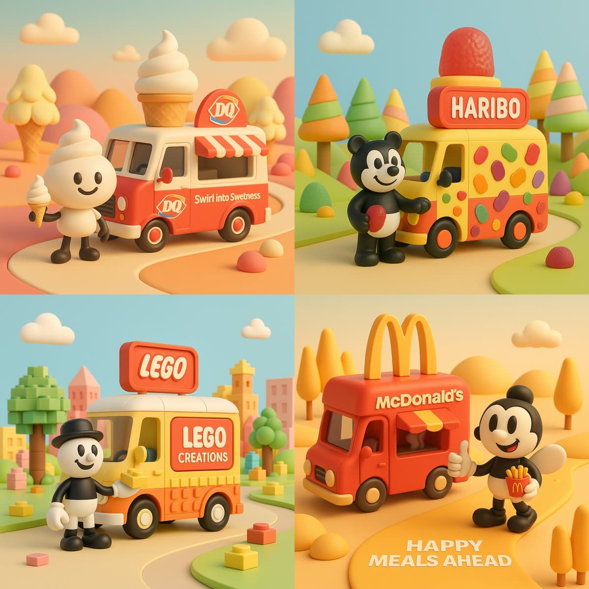 3D Snack Cartoon World (branding, cartoon)